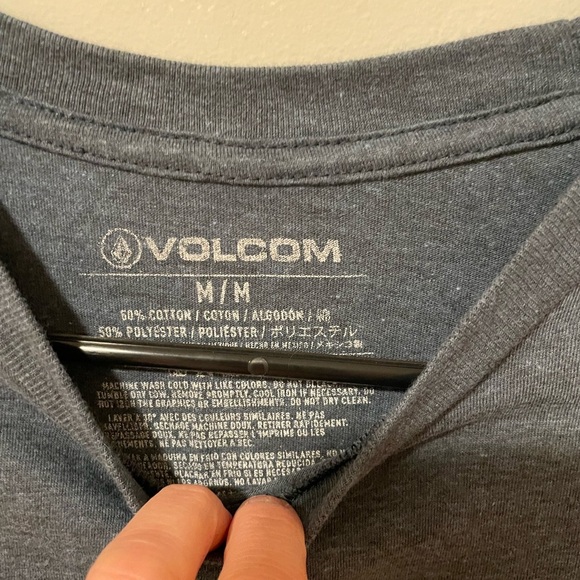 Volcom Gray Short Sleeve Tee Classic Crew Neck Men’s M - Picture 5 of 6